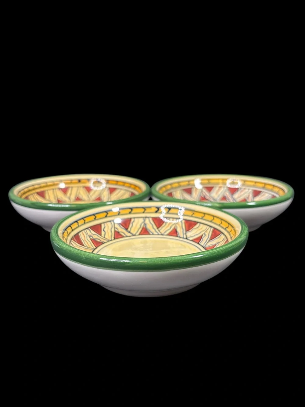 Deruta collection by Tabletops Unlimited Dip Dishes with Tray